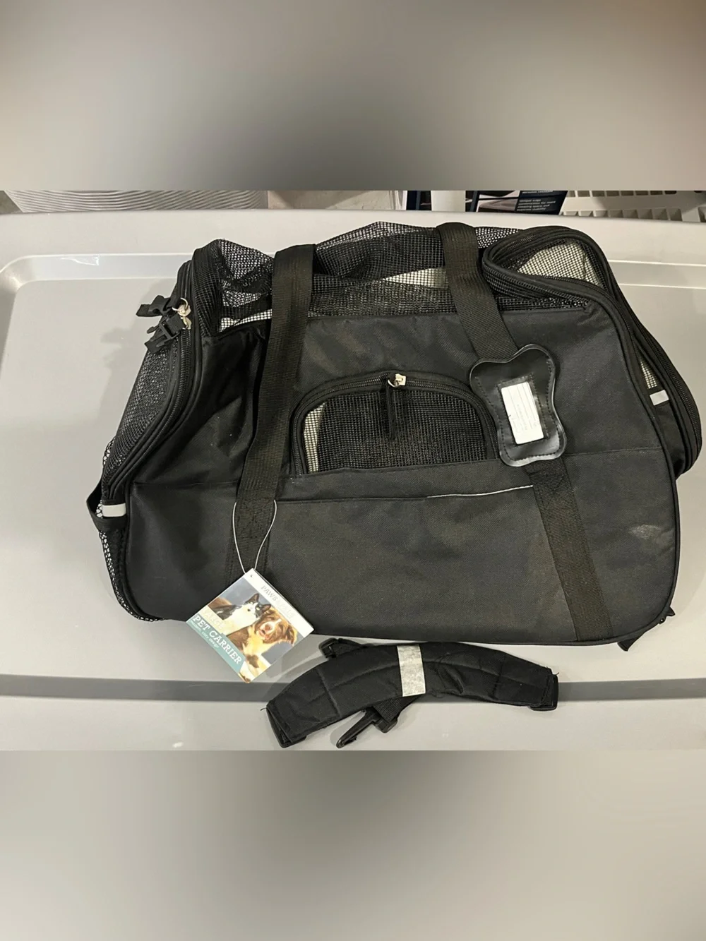 Black Men's Mesh Travel Duffel Bag